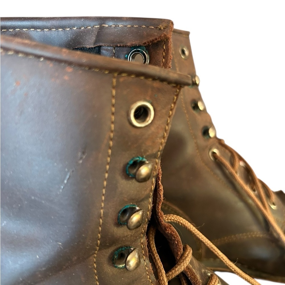 Vintage Durango Brown Leather Lace-Up Boots Western Silversmith 💕 - Picture 3 of 9